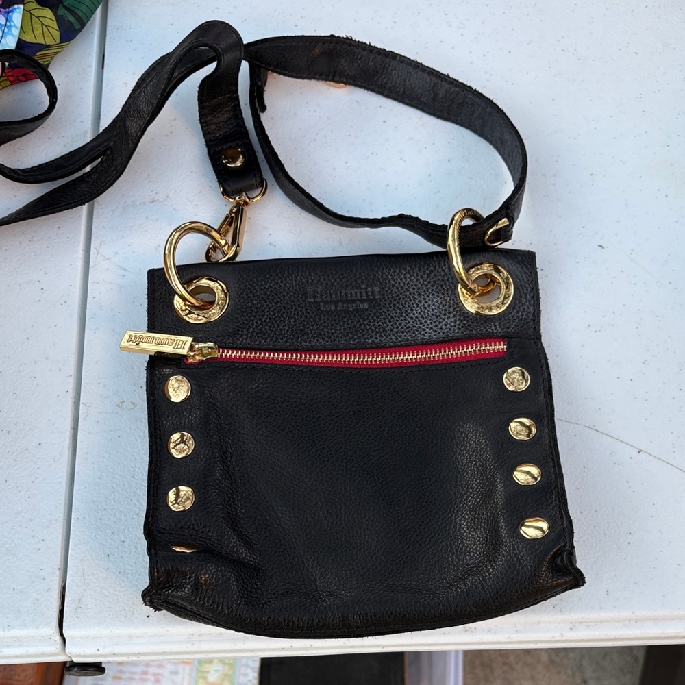 Hammitt Black Crossbody Bag with Gold Details Dustbag included - Picture 2 of 7